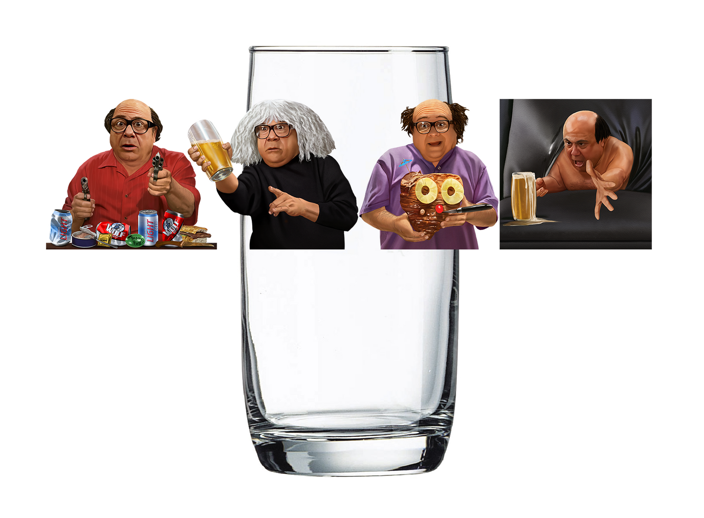 Frank - Beer / Whiskey Glass - Always Sunny IASIP