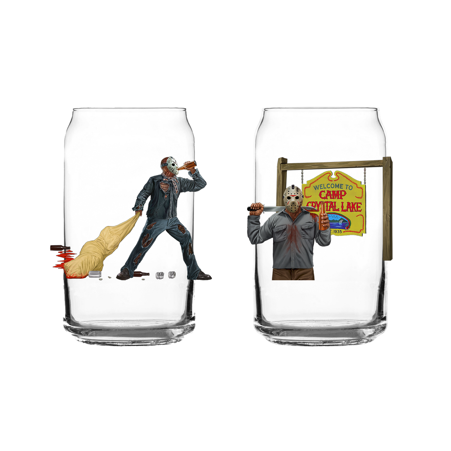 Camp Jason - Horror Beer Glass - PRESALE - (Ships mid Oct)