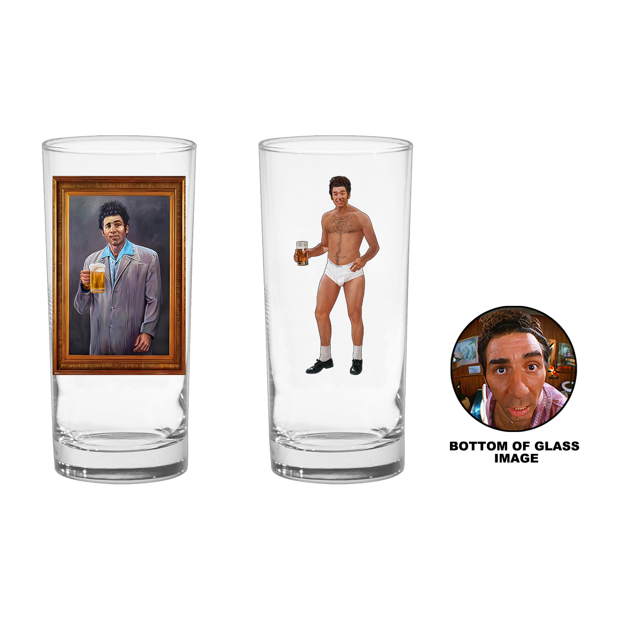 The Kramer - Seinfeld Beer Glass