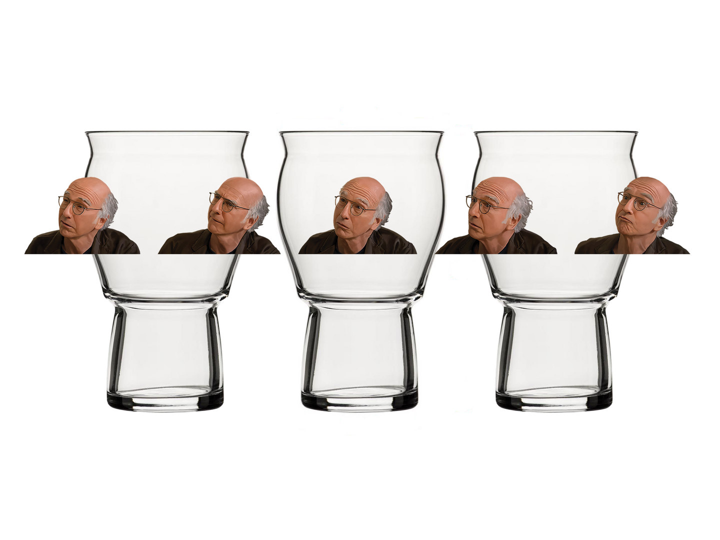 The Stare - PREORDER - Larry David Curb Beer Glass (ships early April)