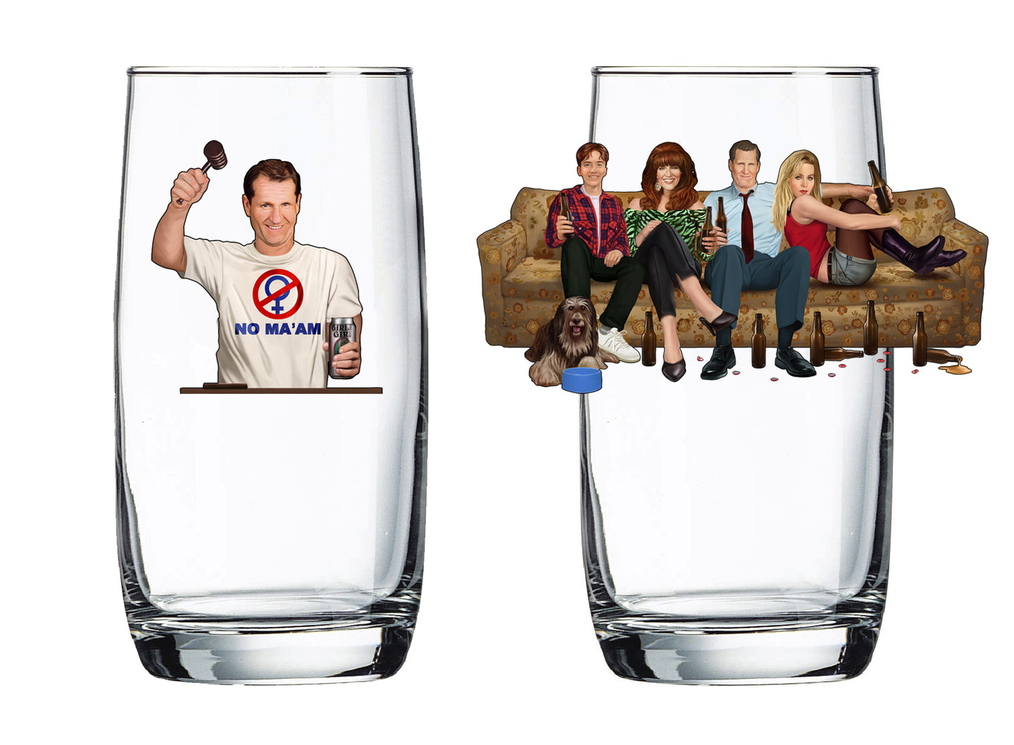 No Ma'am - PREORDER - Married with Children Beer Glass (ships early November)