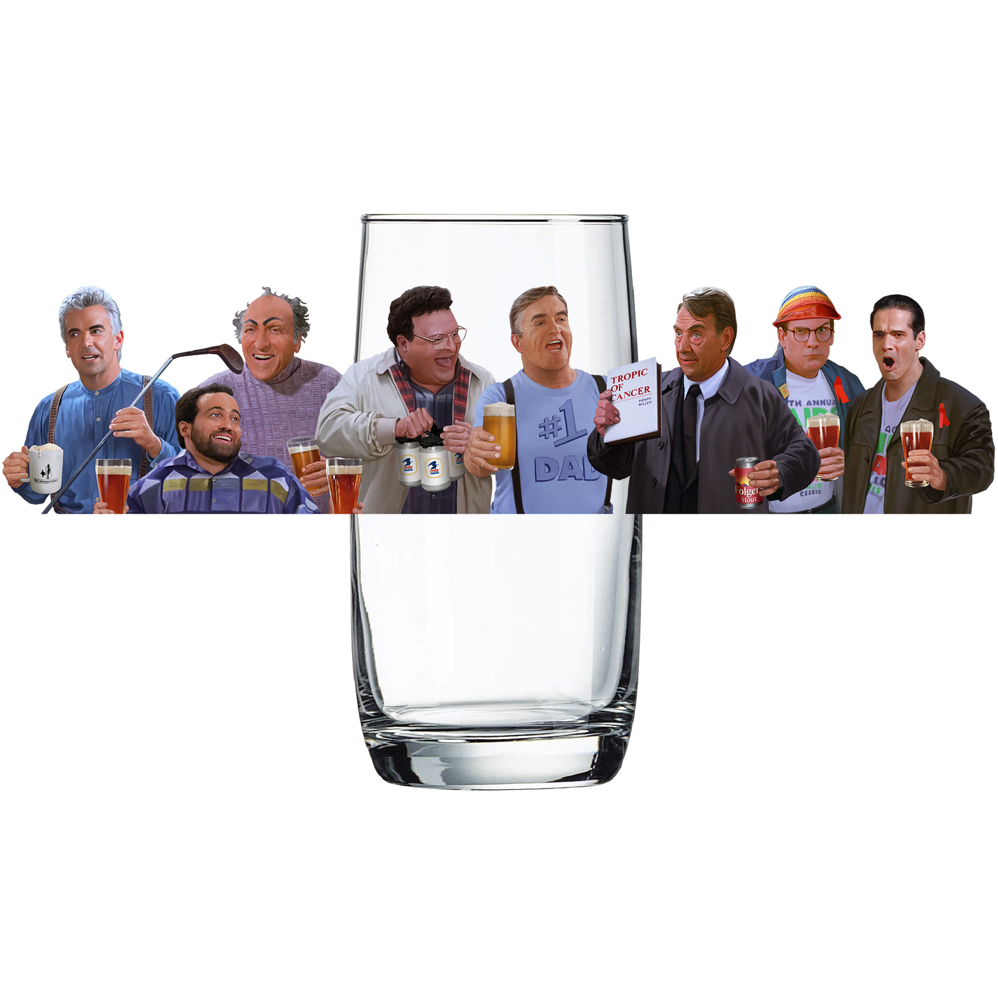 Seinfeld Side Pieces- PREORDER - Beer Glass (ships mid August)