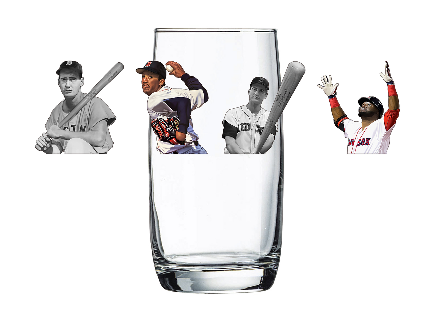 Sox Rushmore - PREORDER - Baseball Beer Glass (ships mid of May)