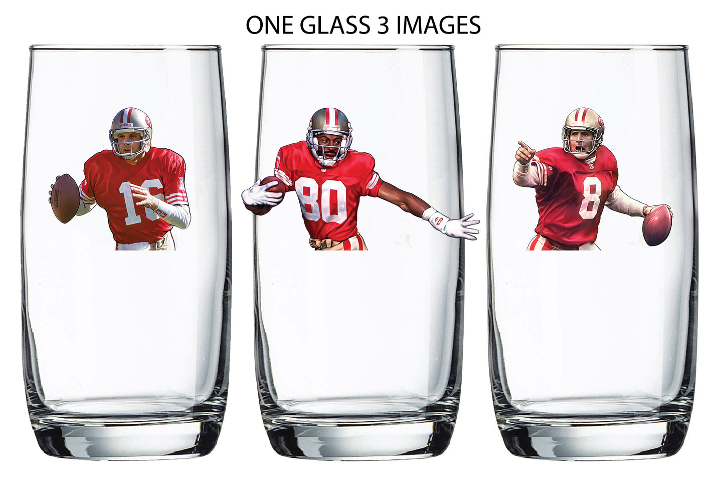 Gold Rush - IN HAND - Football Beer Glass (Blemishes)