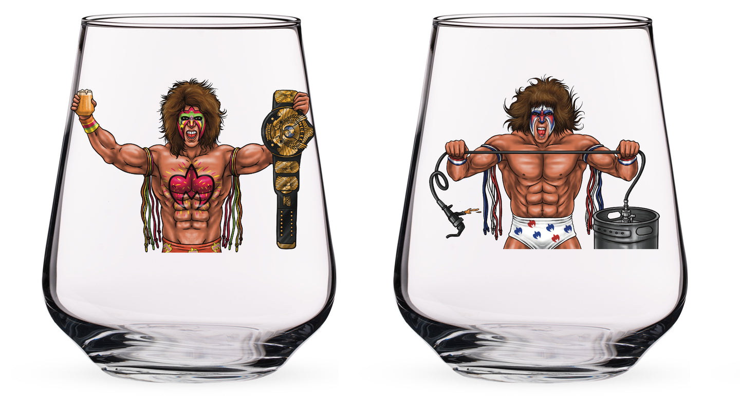 Warrior - Wrestling Beer Glass
