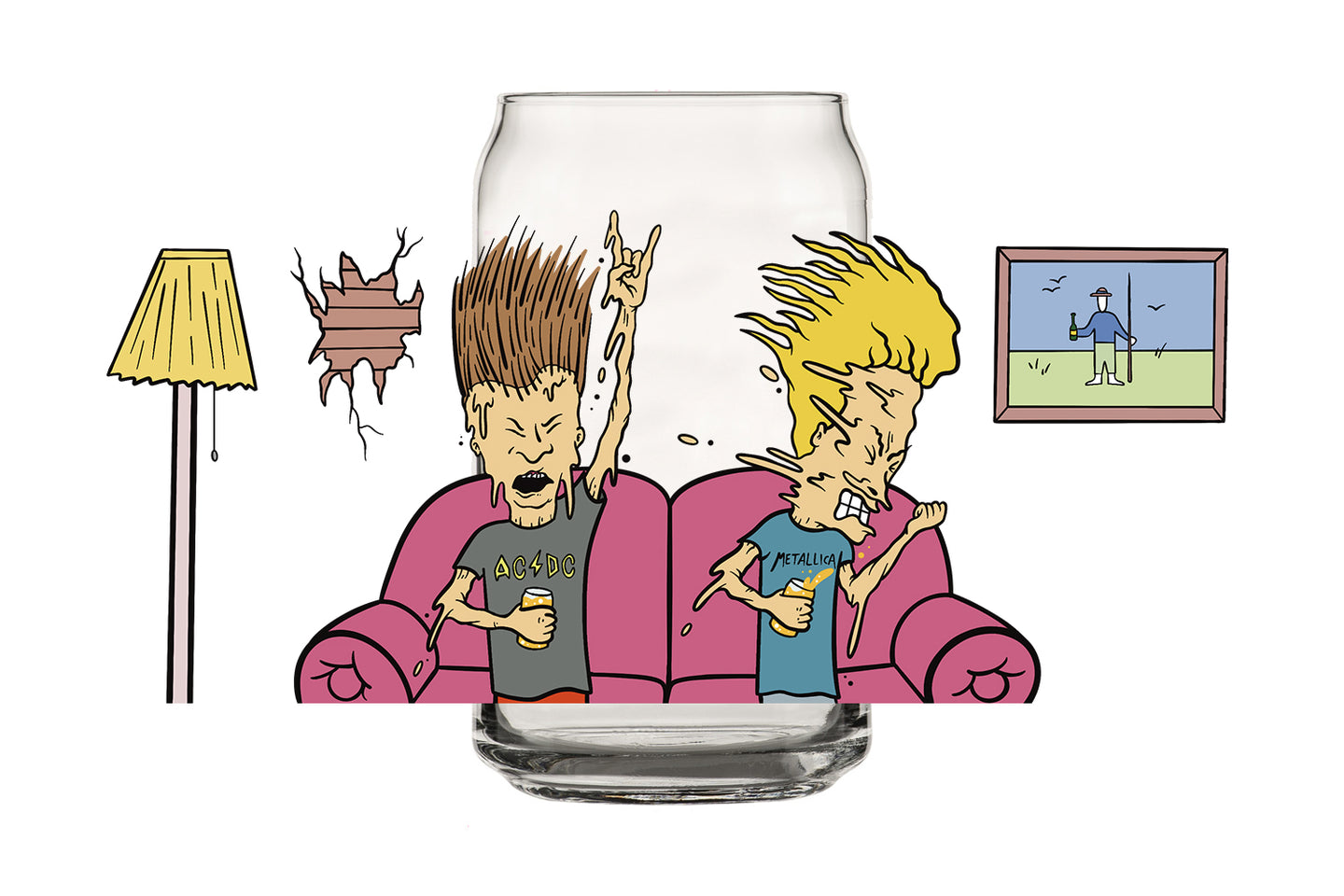 Beavis and Driphead - Beavis and Butthead Beer Glass