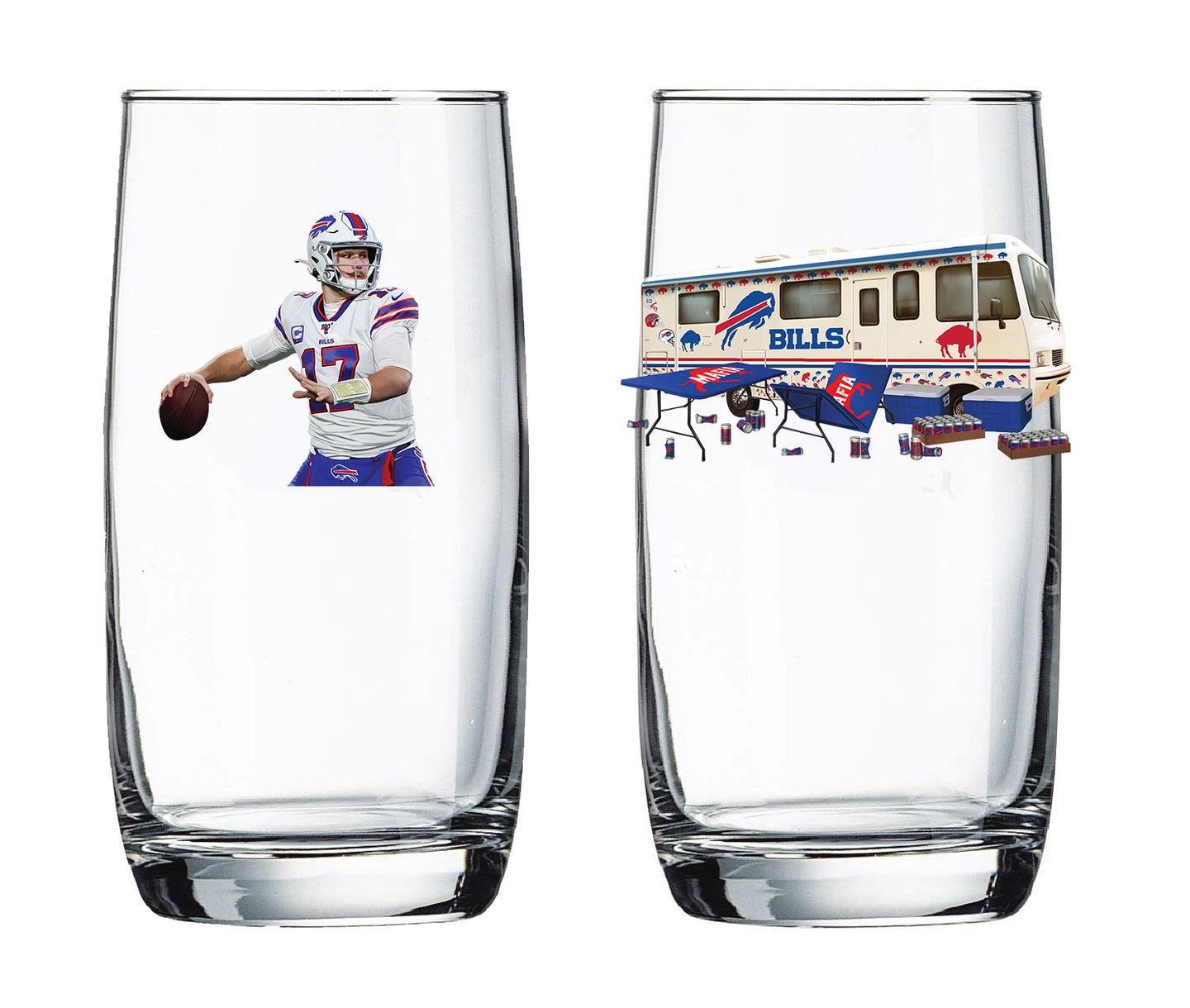 Bills Mobbin' - IN HAND - Football Beer Glass (Blemishes)