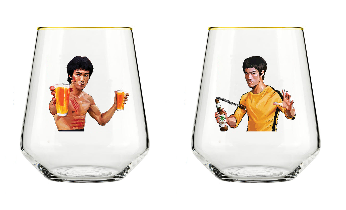 Bruce - Bruce Lee Beer Glass