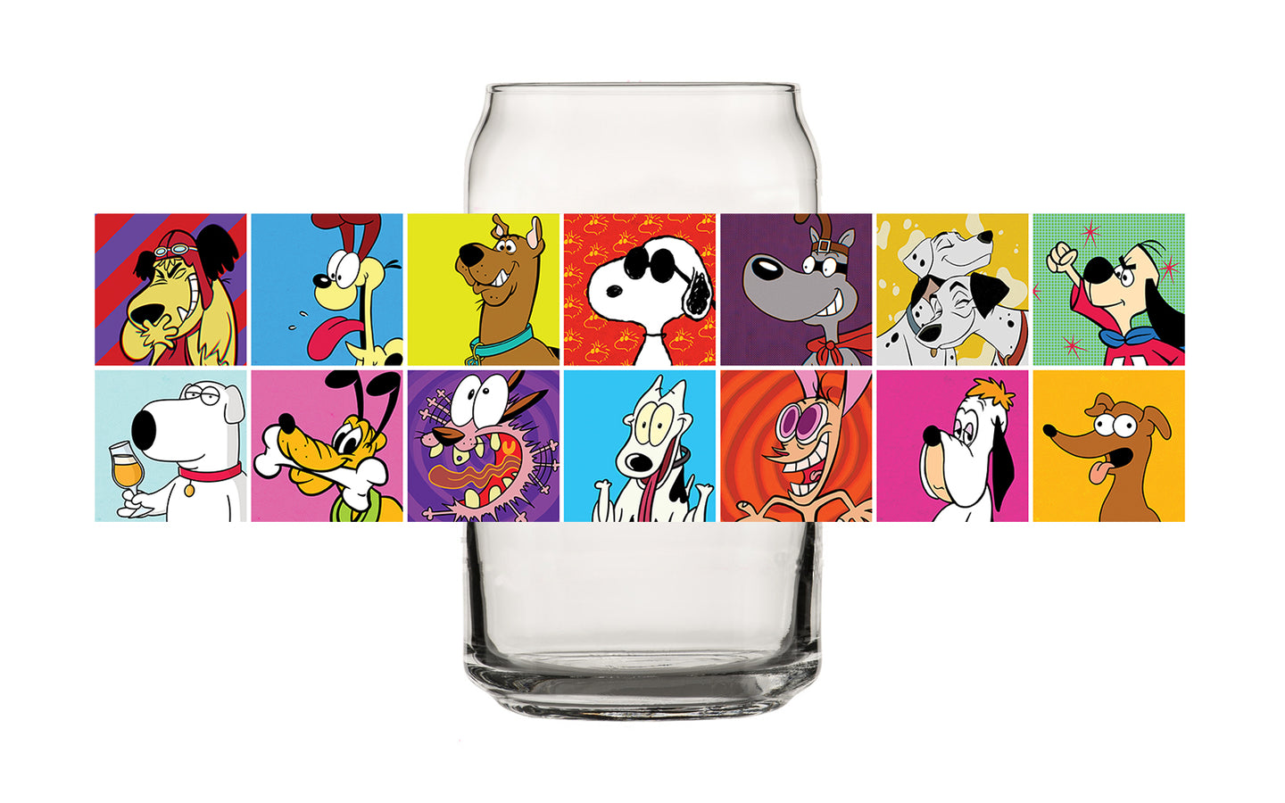 Dogs - PREORDER - Pop Portraits - Cartoon Dog Glass