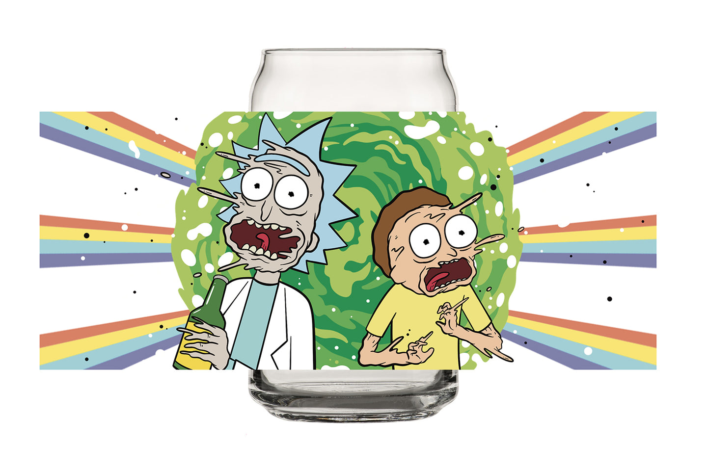 Rick and Morty Drip - Rick and Morty Beer Glass