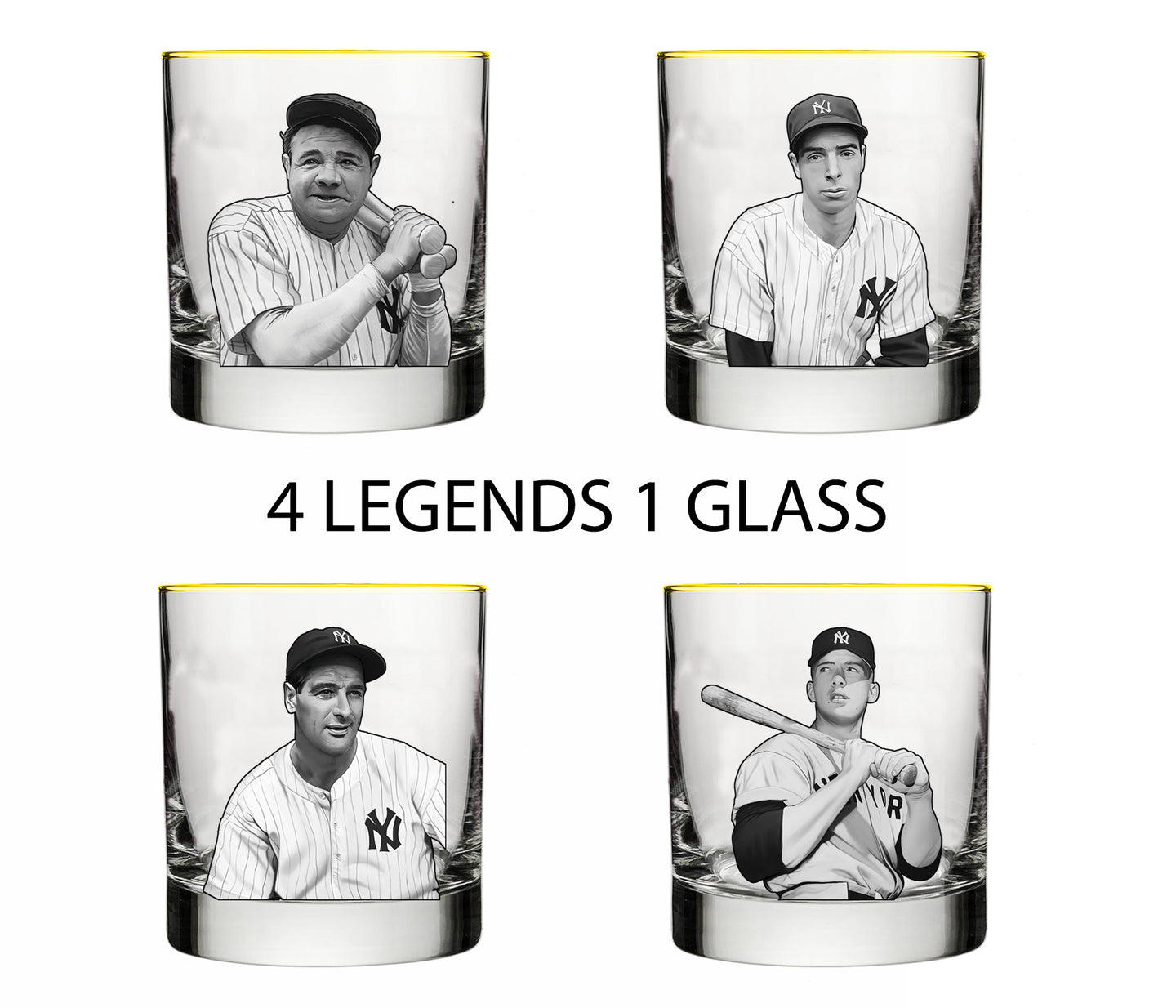 Yankee Legends - Yankees Beer / Whiskey Glass